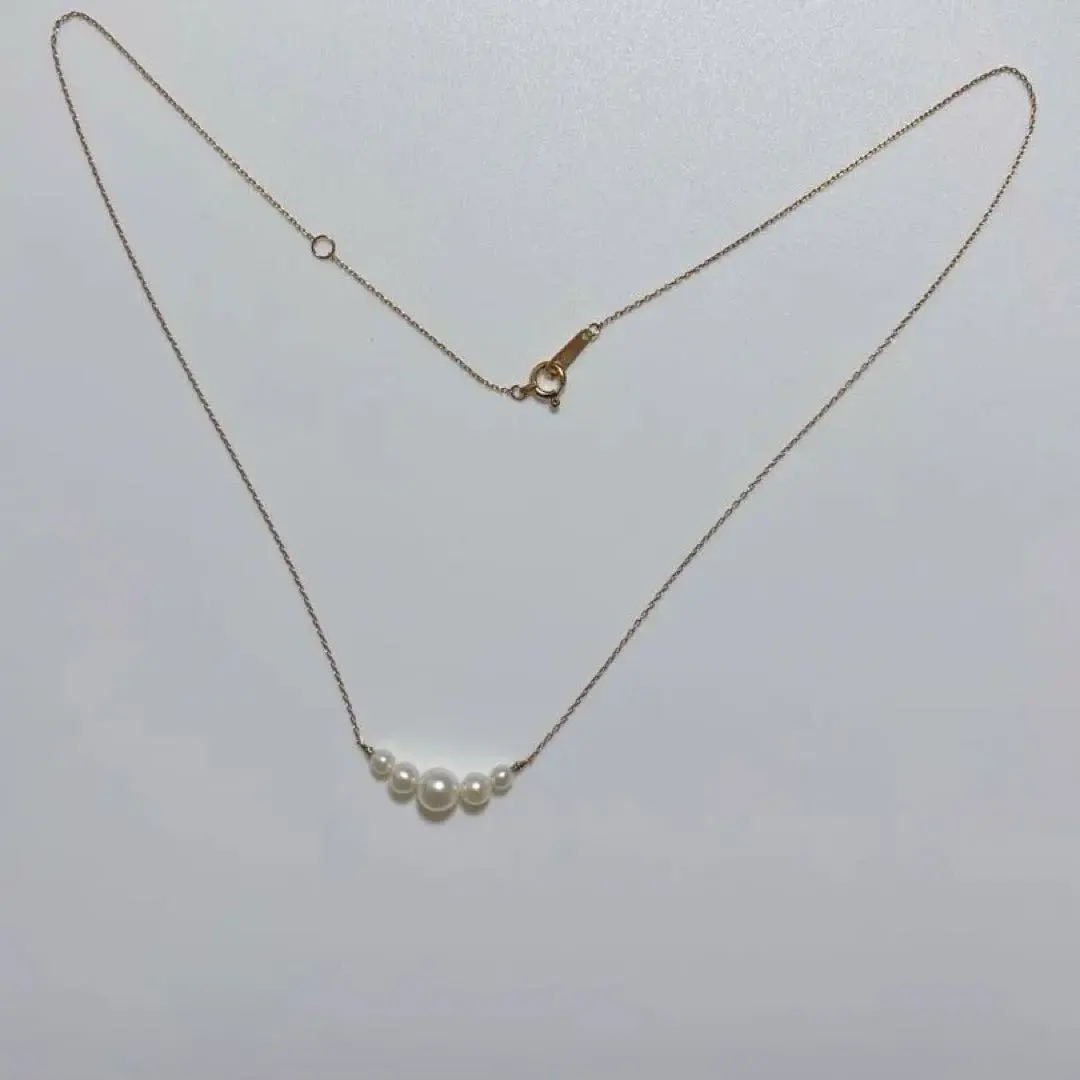 Thumbnail of New K10 Pink Gold Freshwater Pearl Azuki Necklace