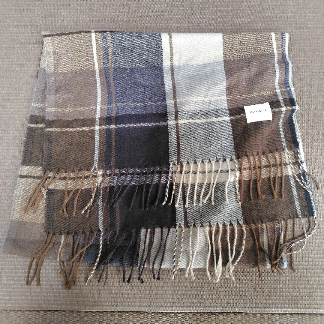 自助式 格紋圍巾 自助式 披肩 的縮圖