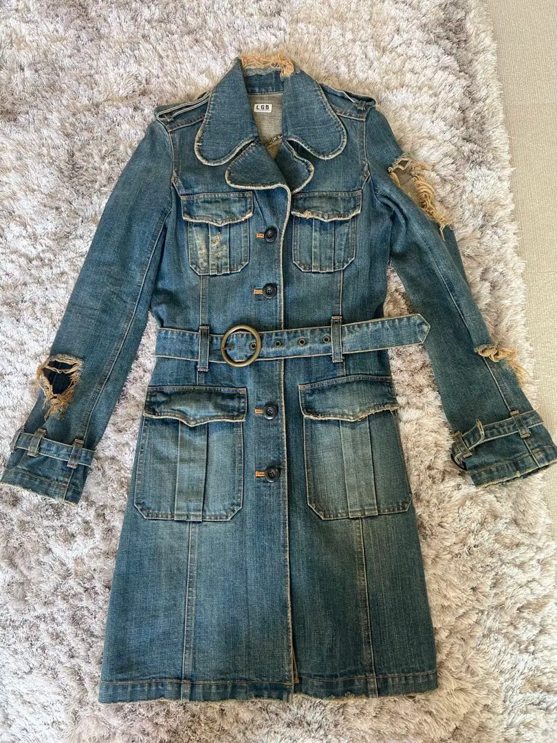 L.G.B. ルグランブルー 2way 襟着脱可 ブラックデニム ジャケット 1 00s L.G.B. Archive Skull Patch Denim Jacket ifsixwasnine