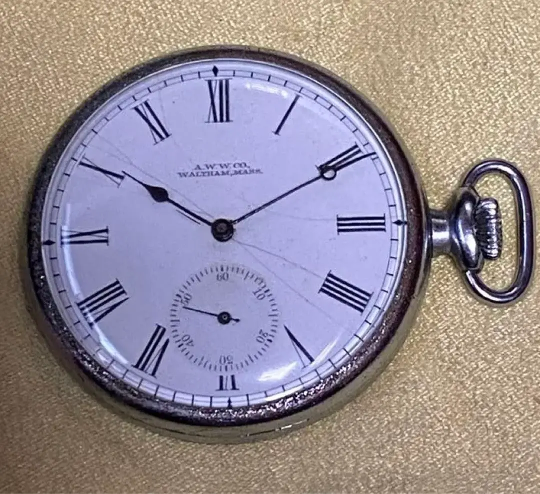 A.W.W. Co. 懐中時計 Waltham, Mass.ジャンク Waltham mass ウォルサム 懐中時計 15J 1905年 - 懐中時計販売