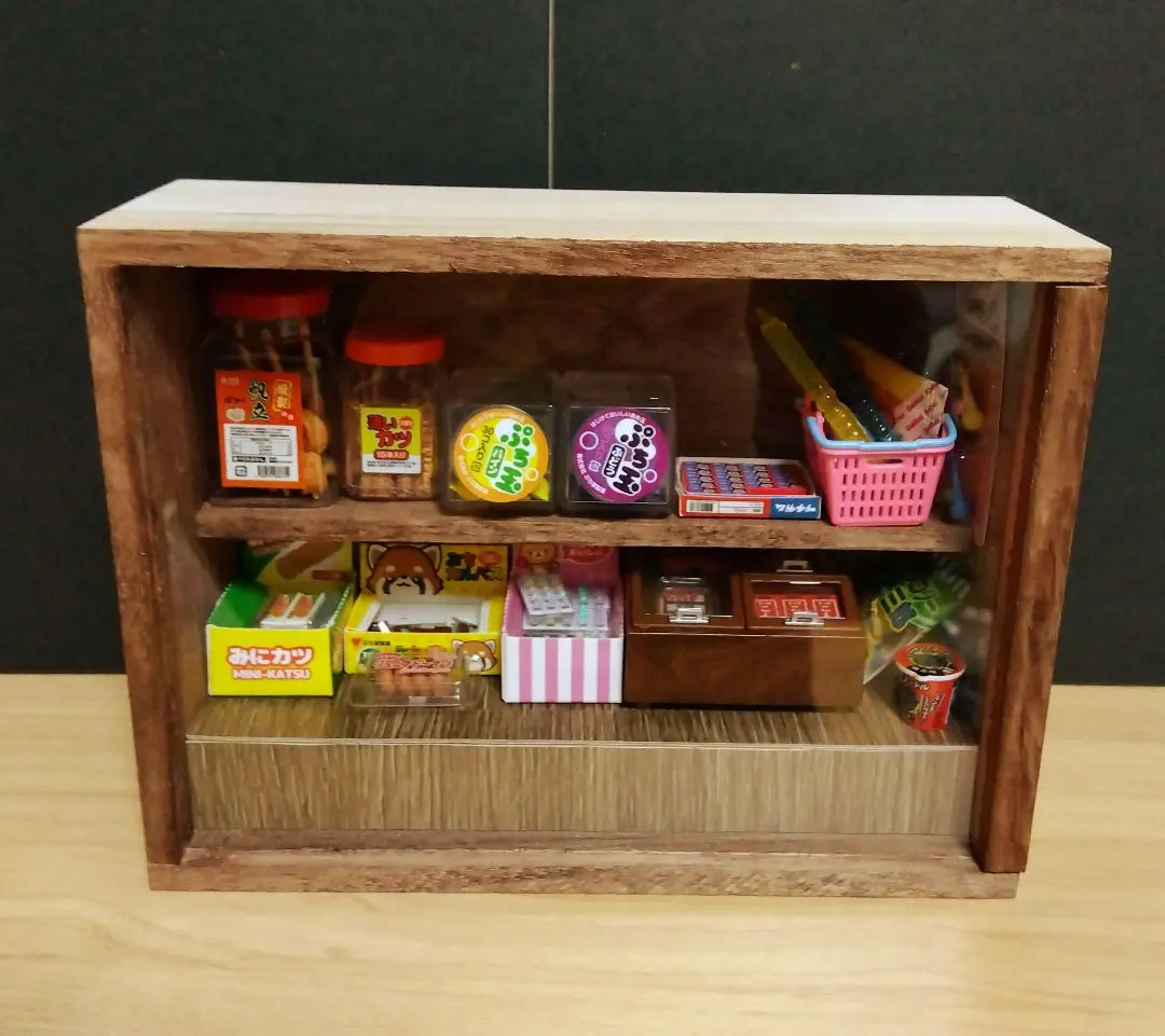 レトロ 陳列棚 ディスプレイ 駄菓子屋 煙草屋 ガラス マガジンラック