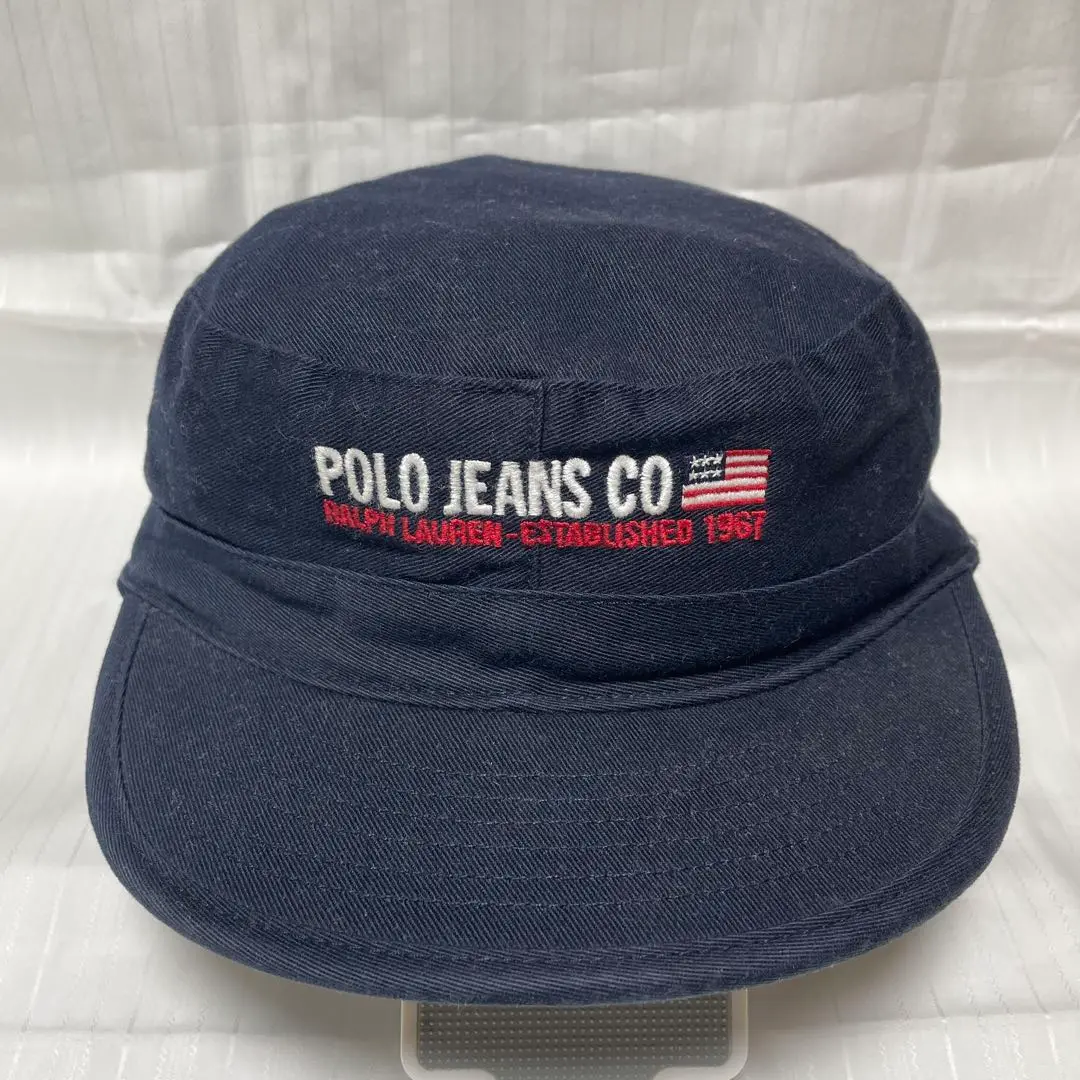 【90s】POLO JEANS CO. RALPH LAUREN キャップ 90s POLO JEANSポロ ジーンズ ラルフローレン ロゴ刺繍 コットン