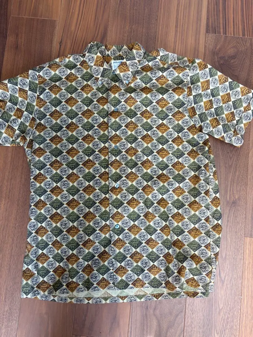Thumbnail of 1960s PILGRIM Diamond Pattern Short Sleeve Shirt L