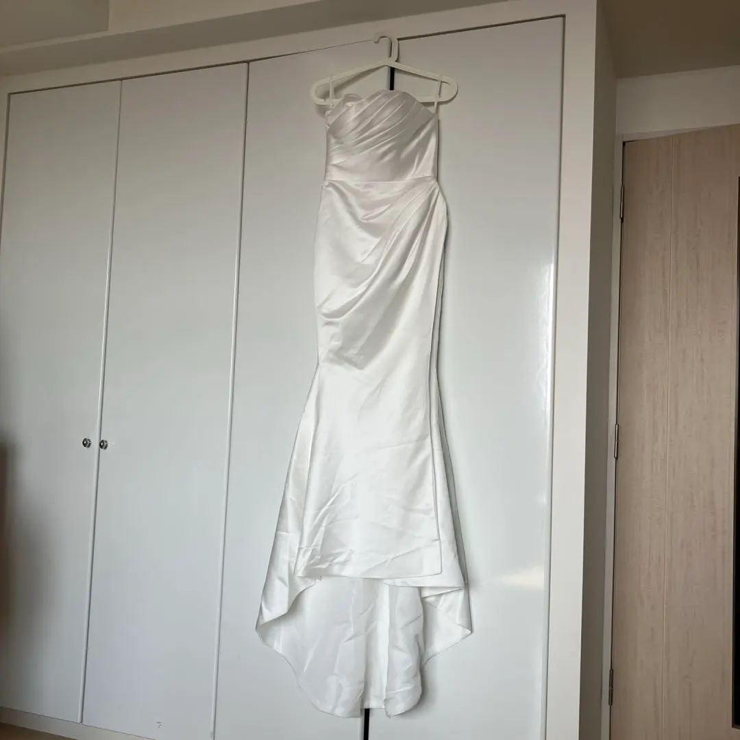 Thumbnail of Satin mermaid wedding dress, elegant