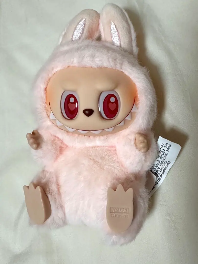 Thumbnail of Labubu Popmart Official Pink Heart Eyes