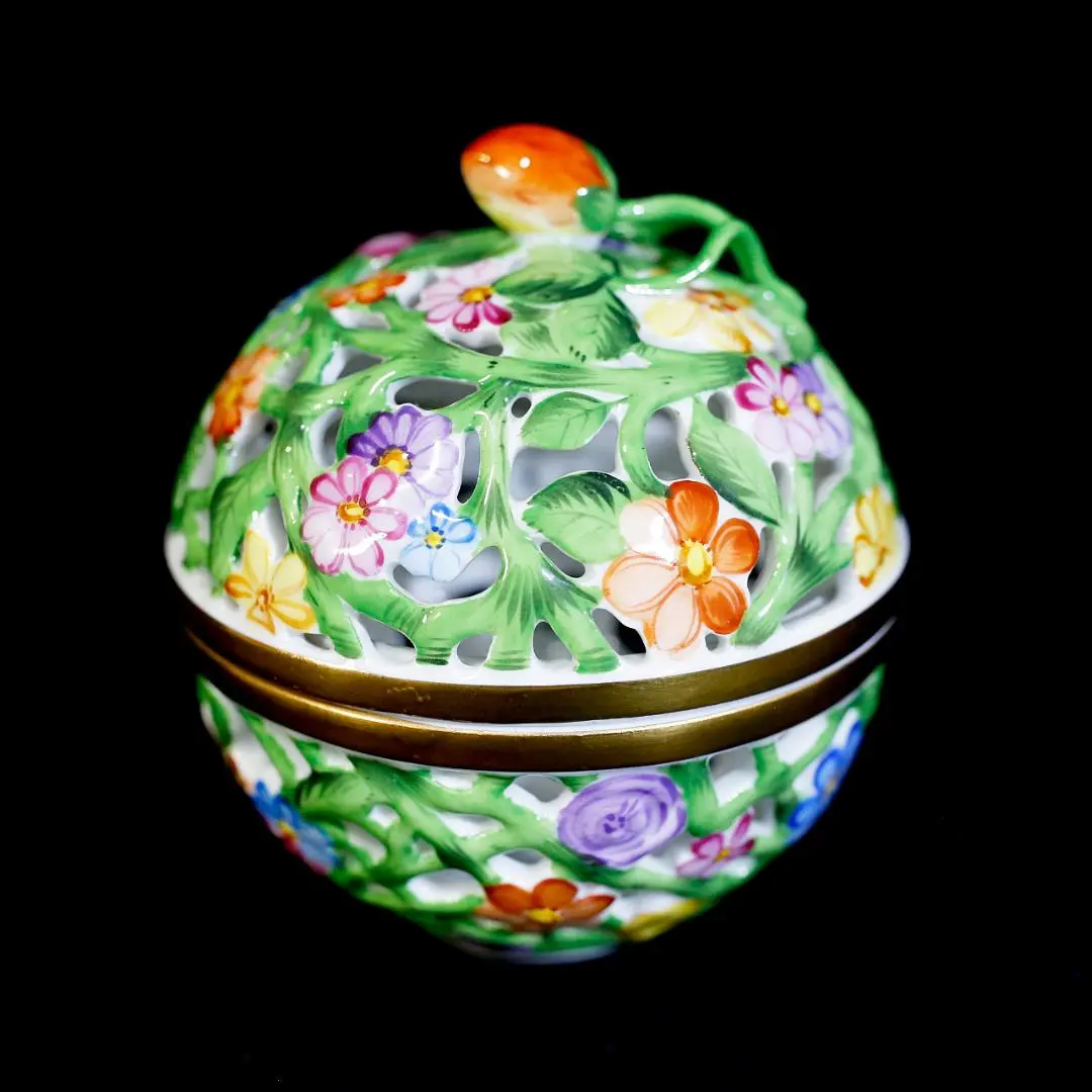 HEREND ヘレンドボンボニエール　ファンタジー透かしボンボン入れ直径15cm HERENDヘレンド 透かしボンボン入れボンボニエール ファンタジー