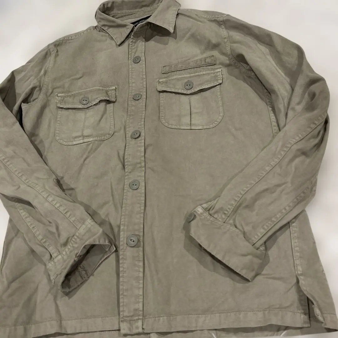 NANO UNIVERSE 卡其色 長袖襯衫 的縮圖