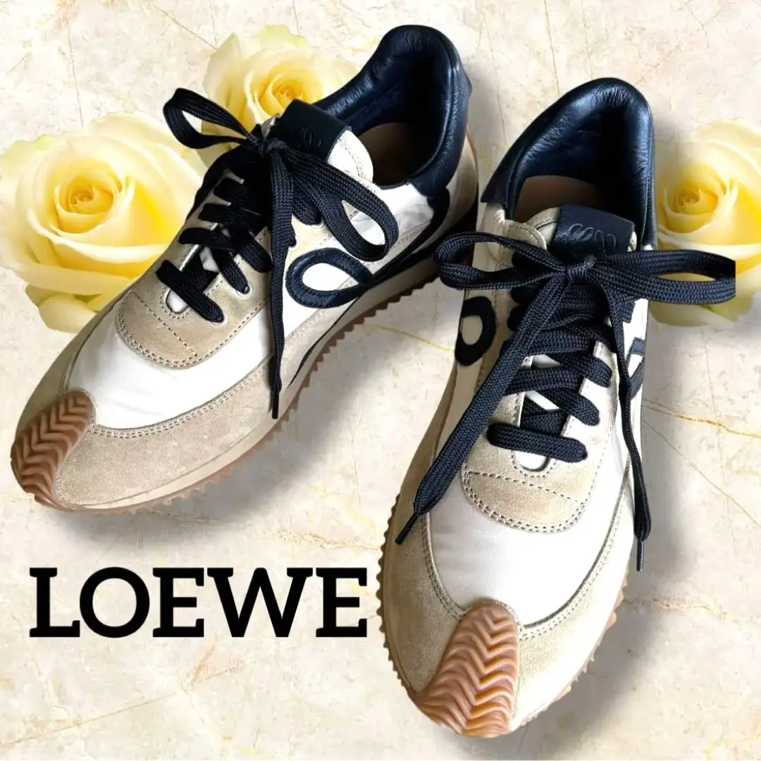 ロエベ　loewe ベージュ　スニーカー　美品 ベージュ系 25.5cm LOEWE(ロエベ) スニーカー(レディース