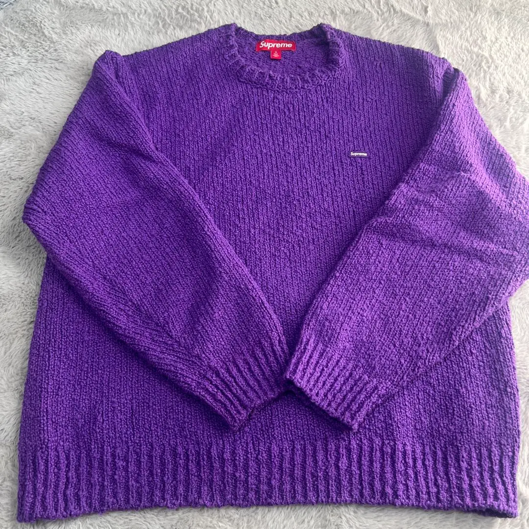 Supreme 網目編みセーター L パープル Supreme パープル ニットセーター L