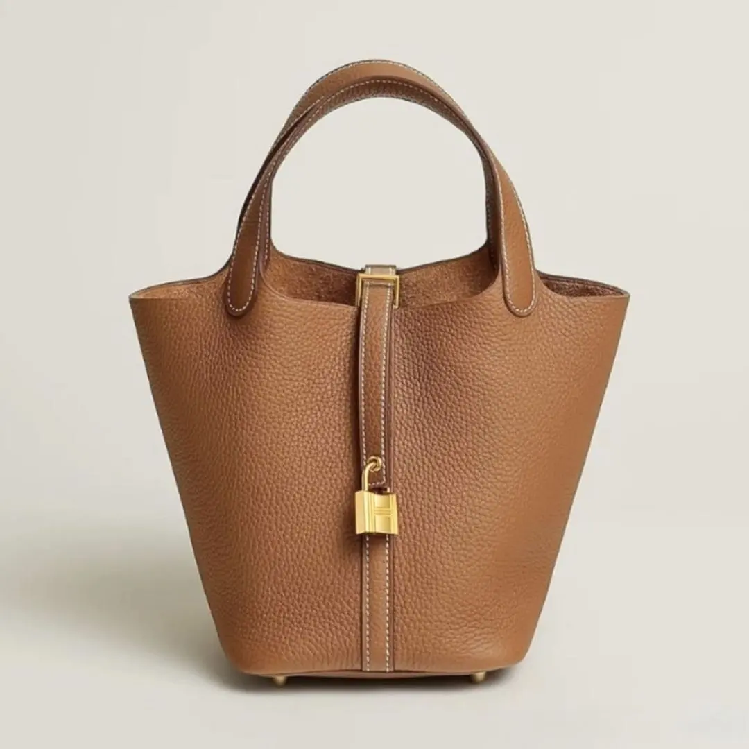 Thumbnail of Brand new, unused 2025 model HERMES Picotin Lock 18, Gold color with gold hardware.