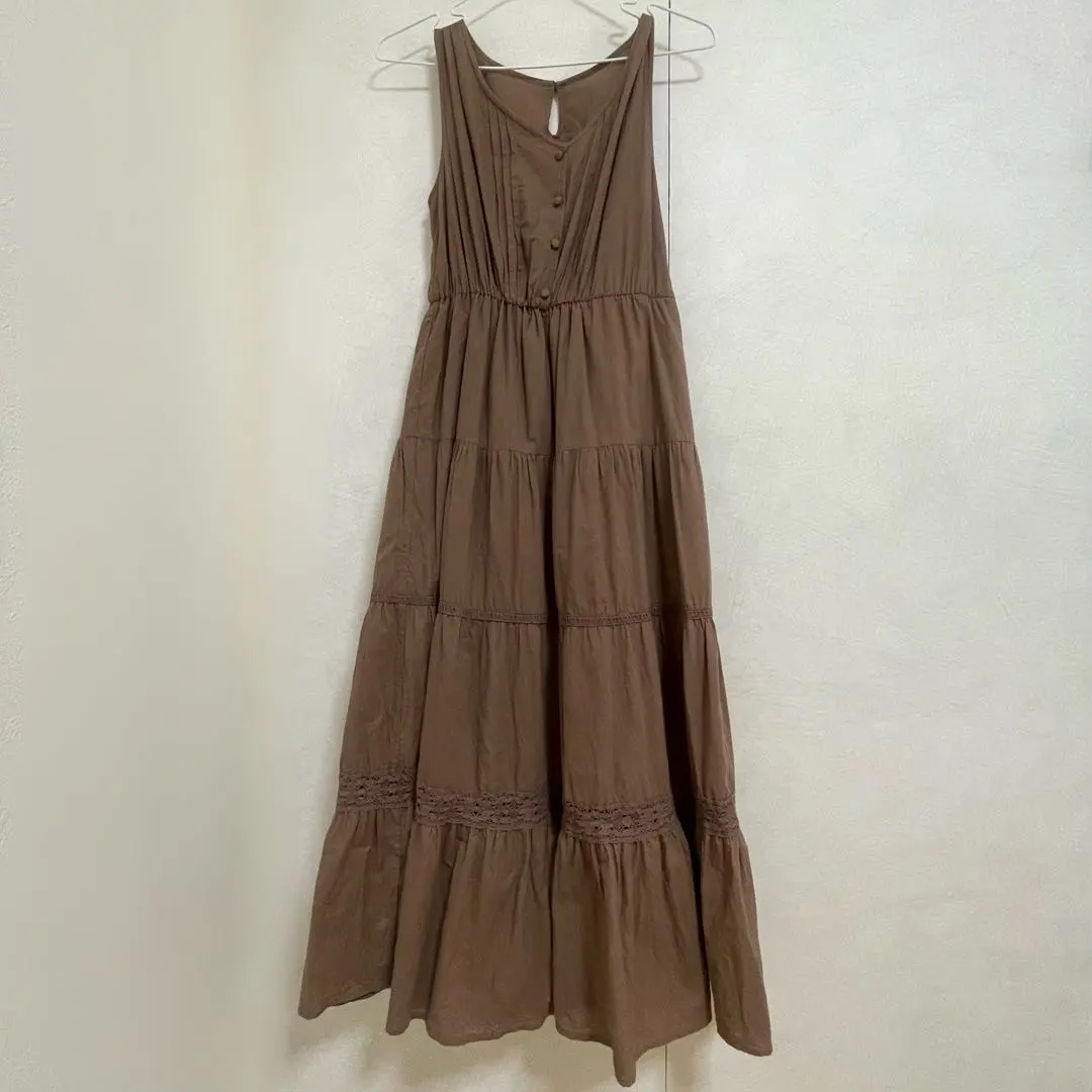 Thumbnail of Allamanda Cotton Tiered Dress, Brown
