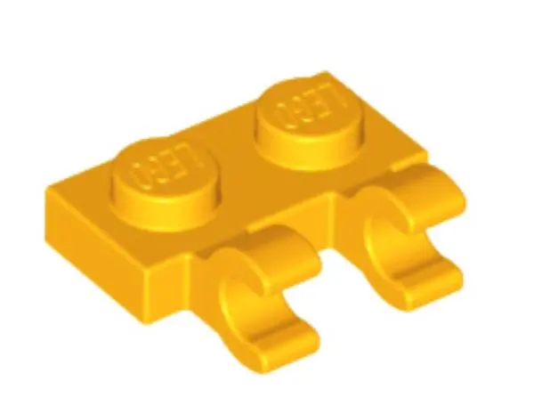 Thumbnail of LEGO 60470b Plate Clip 1x2 Bright Light Orange - 10 pieces