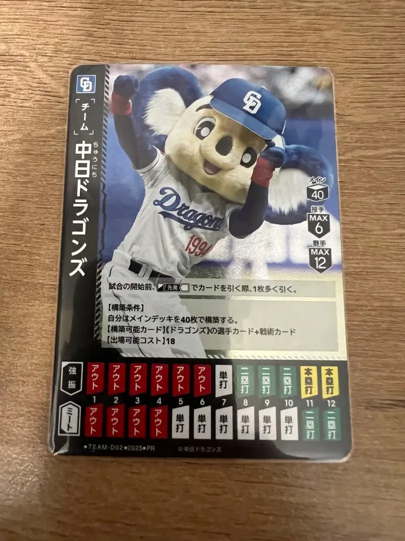 ドリームオーダー　ドアラ　タイムカード　エンドラン プロ野球 ドリームオーダー タイムカード ドアラ プロモ - メルカリ