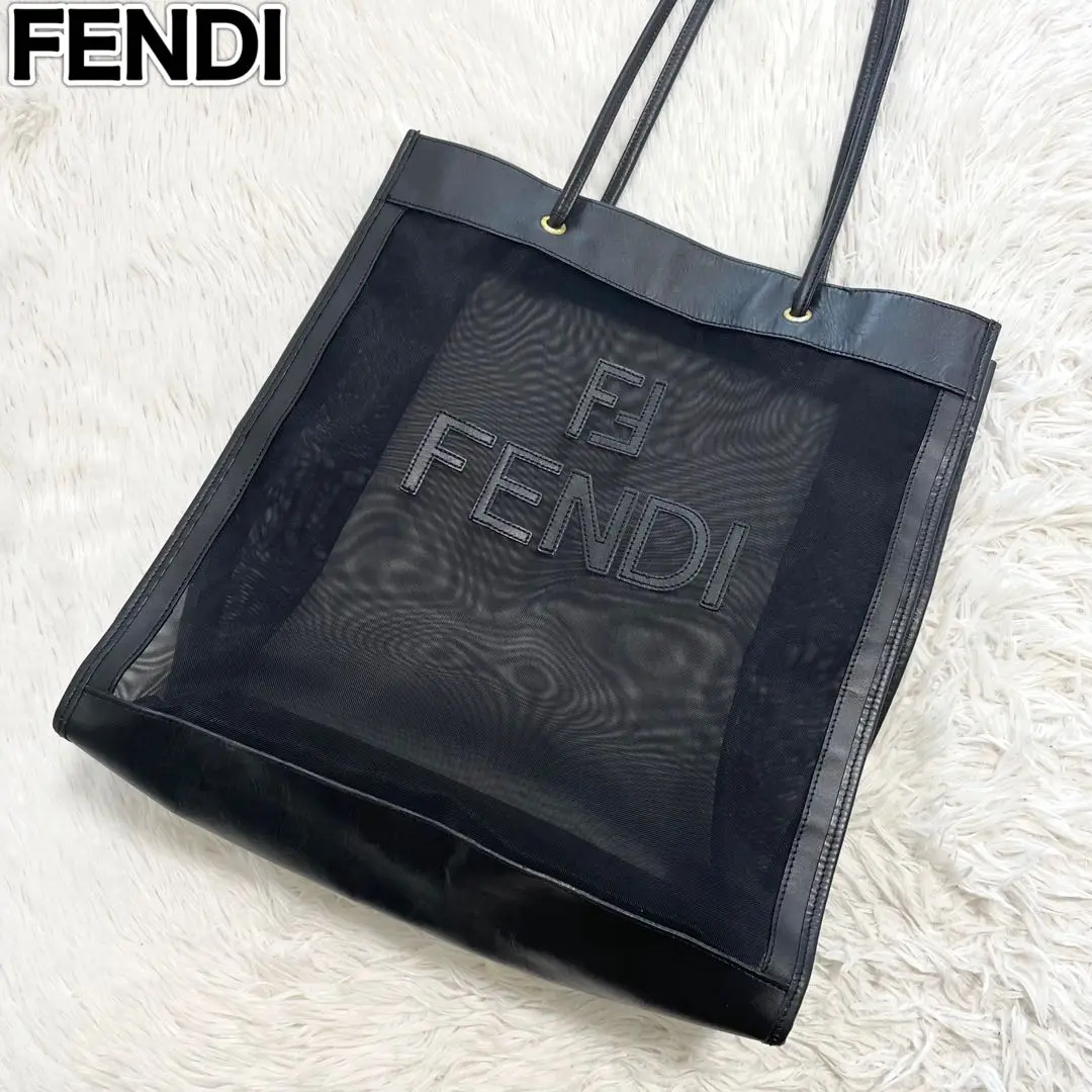 Fendi メッシュエコバッグ 黒 2025年最新】フェンディ トート メッシュの人気アイテム - メルカリ