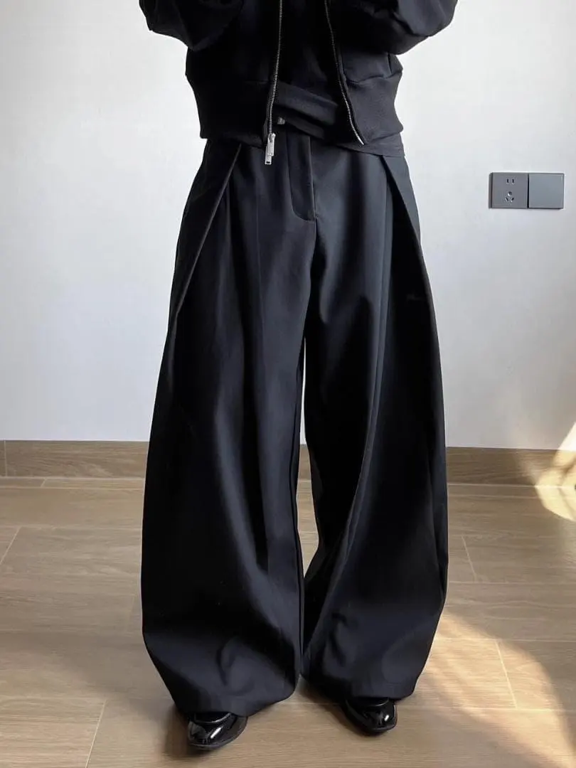 Thumbnail of Y2K Double Pleated Drape Flare Slacks, Subterranean, Grunge, Archive S