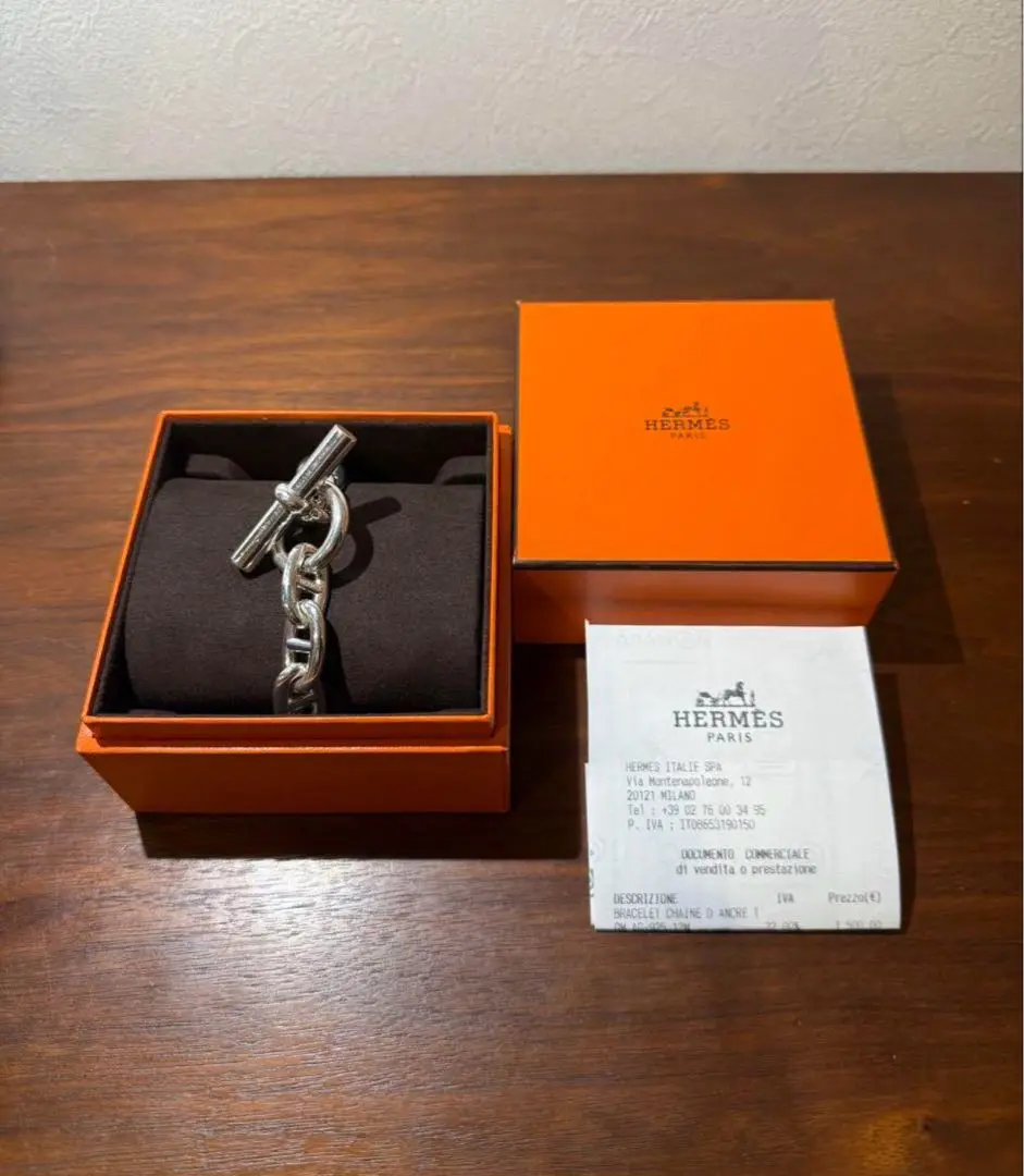 お値下げ不可HERMES シェーヌダンクルブレスTGM12 エルメス HERMES シェーヌダンクルブレスTGM SV925 ジュエリー