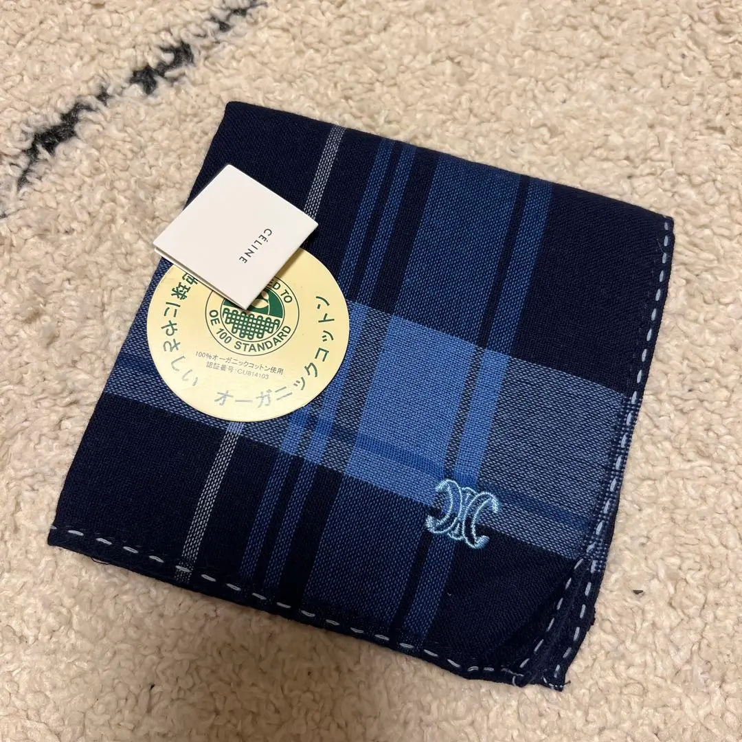 Thumbnail of Celine Check Handkerchief Navy Blue