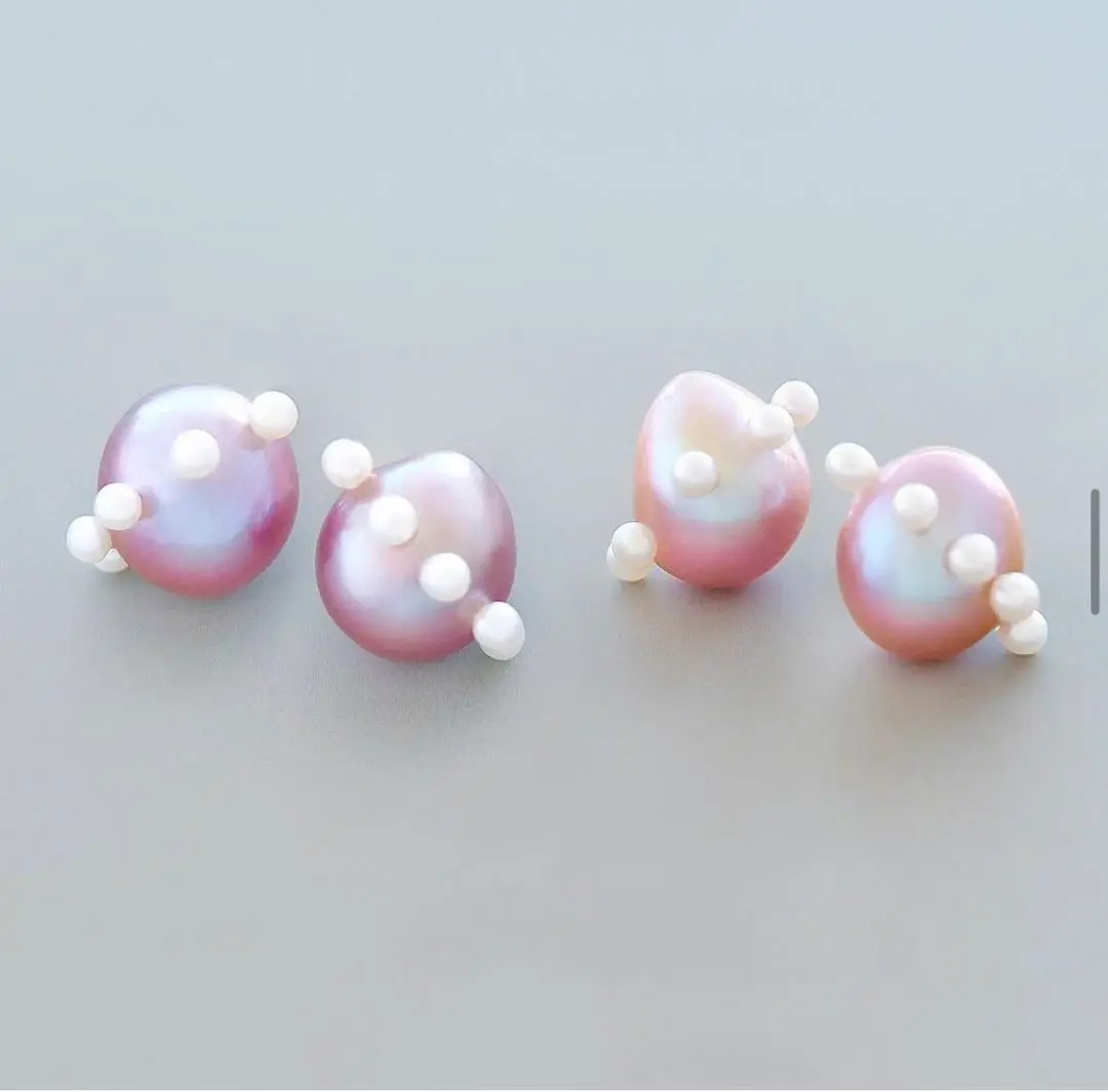 mika jewellery＞18K 3PRL ピアス