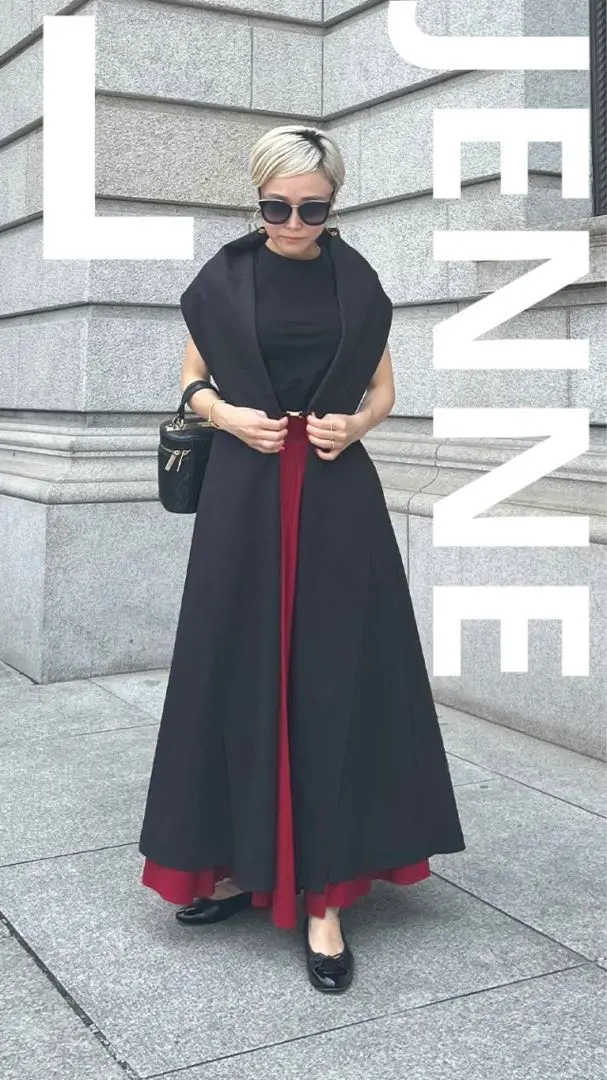 JENNE ジェンヌ キャンディーボタンベスト ブラック 完売Lサイズ