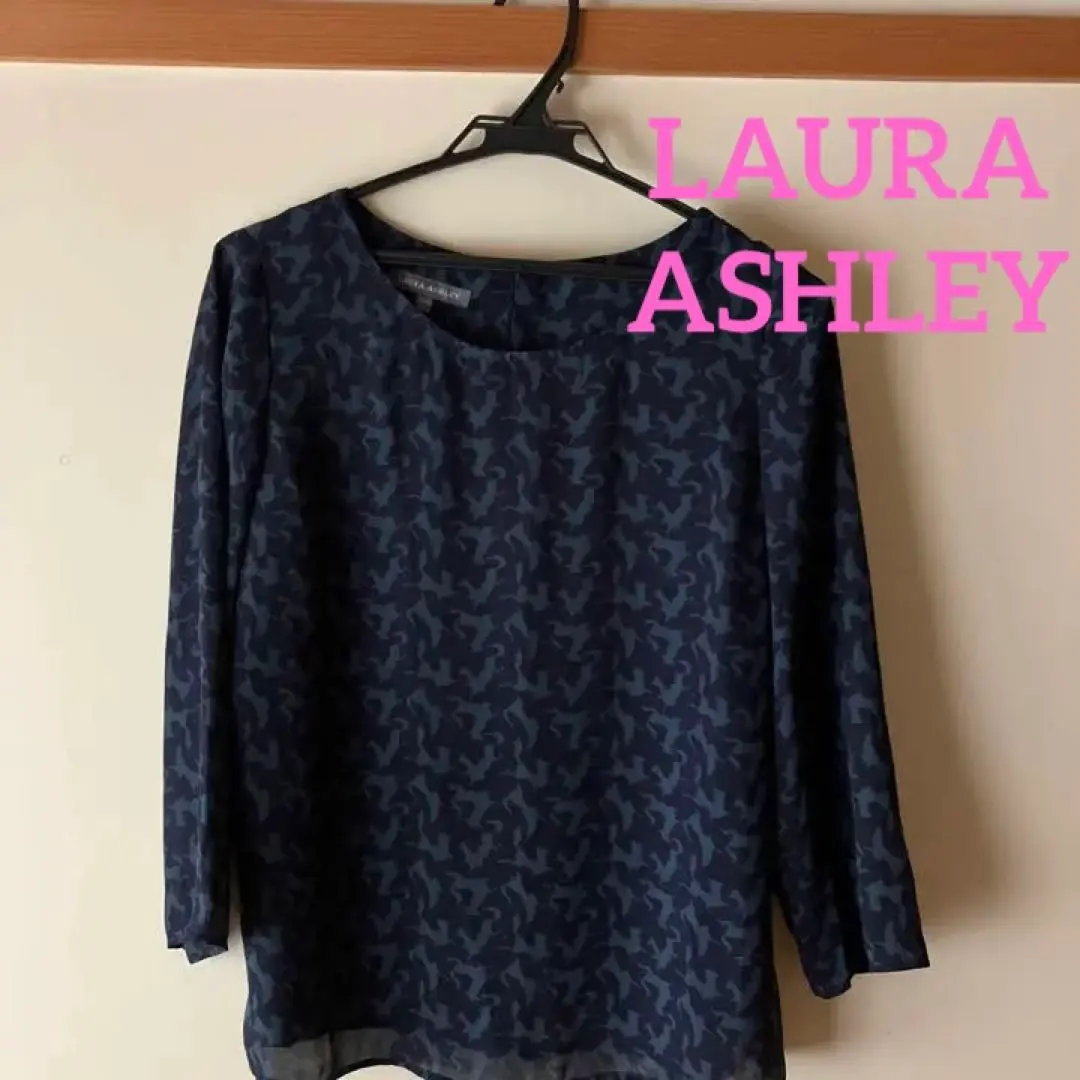 Thumbnail of Laura Ashley Navy Blouse Size L 11