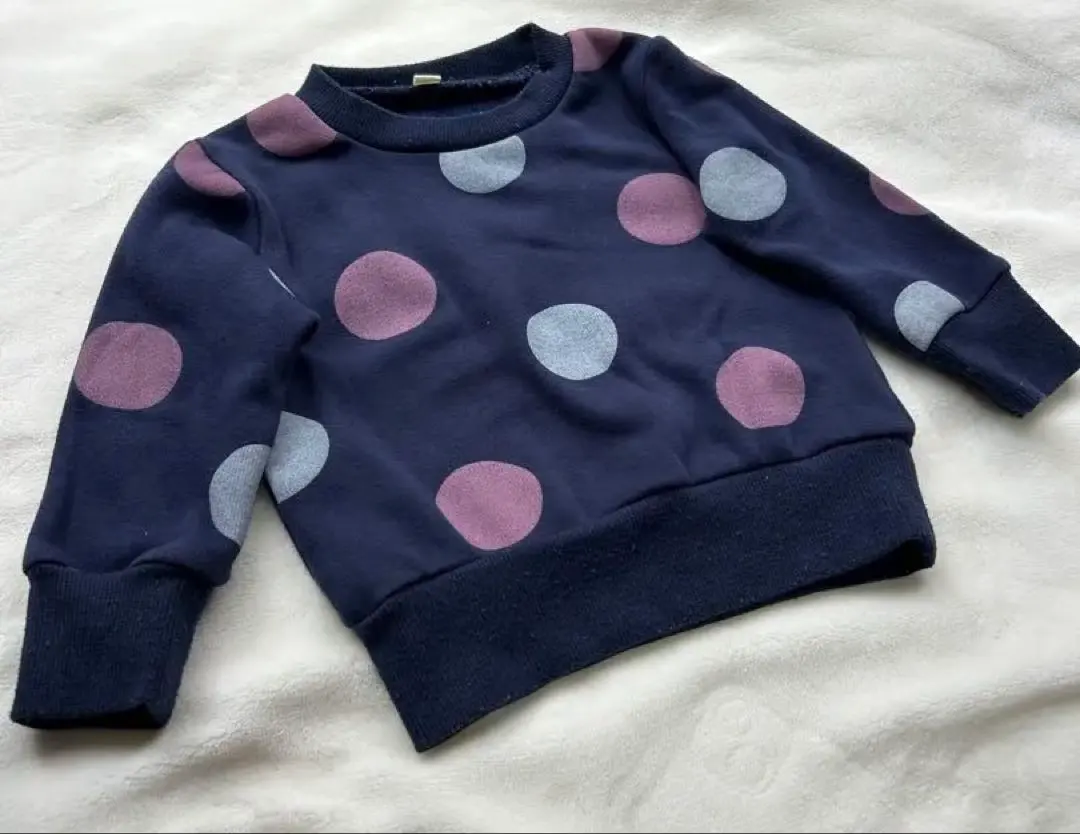 Thumbnail of Dot pattern sweatshirt, size 80, navy