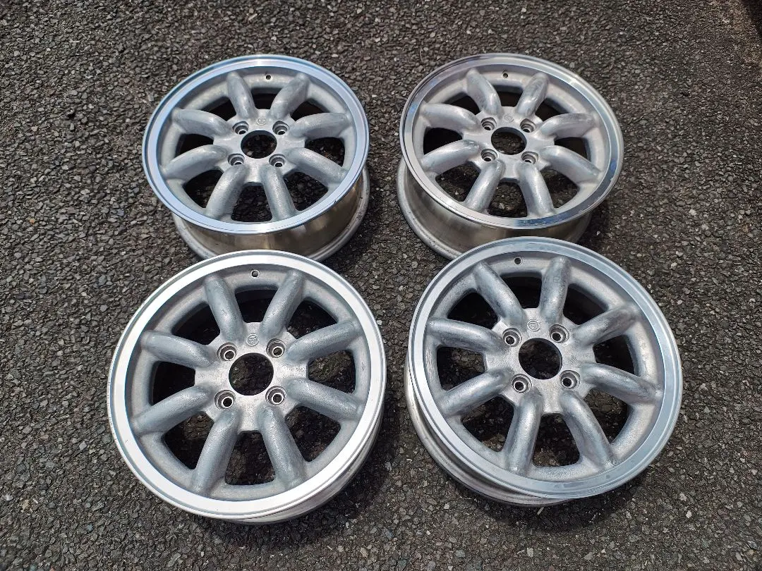 uzs 141さま専用ワタナベホイール14インチ　PCD100 4穴 no,1 ワタナベ6J-14 +40 PCD100 4本セット 売約済み - アルミ