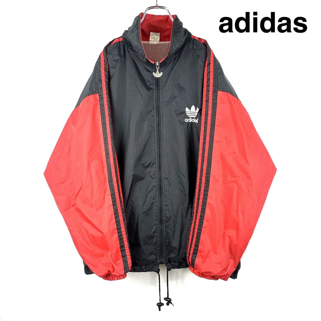 Thumbnail of 90's Silver Tag Descente-made Adidas Nylon Jacket Black/Red