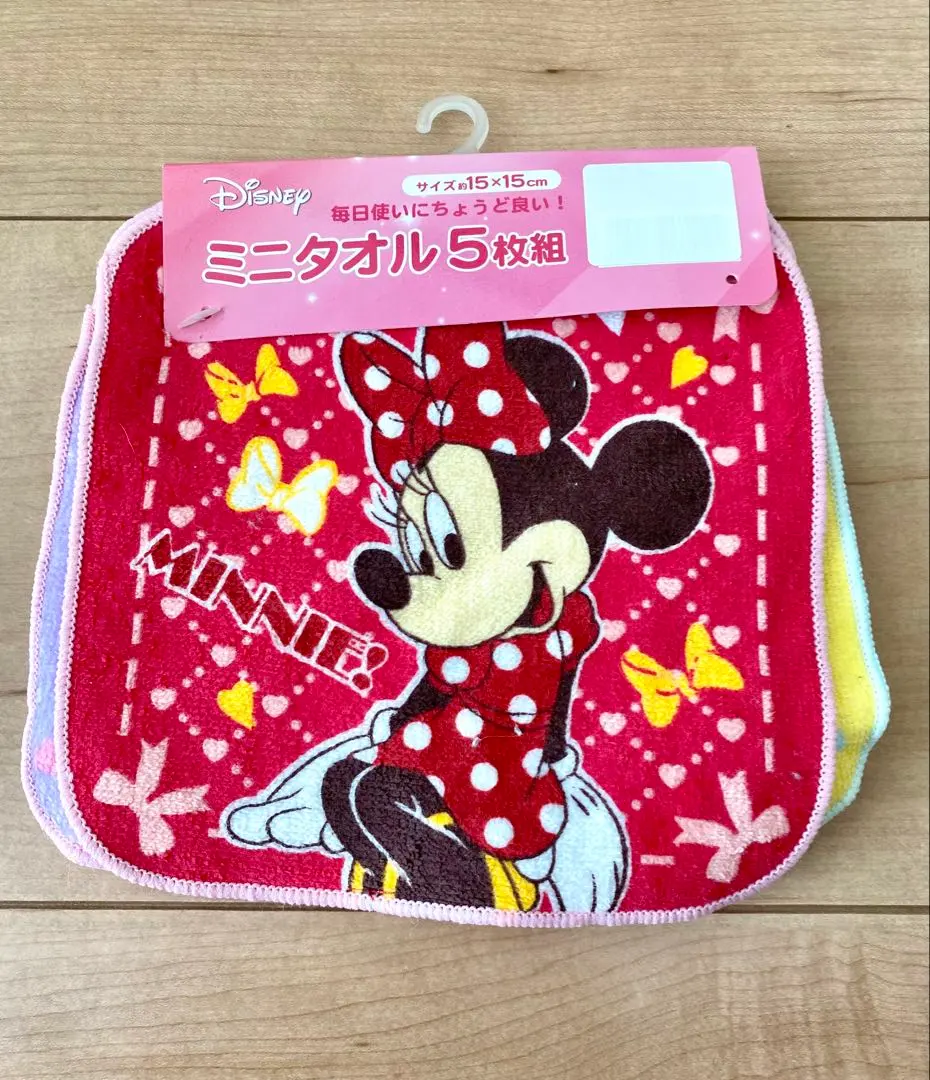 迪士尼迷你毛巾 5條組 15x15cm 的縮圖