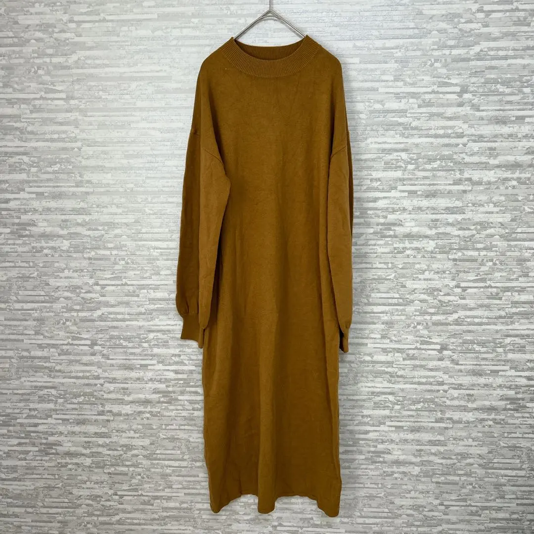 AZUL BY MOUSSY ✨針織長款連衣裙 M 卡其棕色 的縮圖