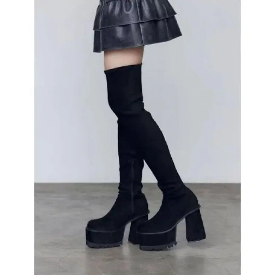 Thumbnail of EMODA Square Fit Long Platform Knee High Boots