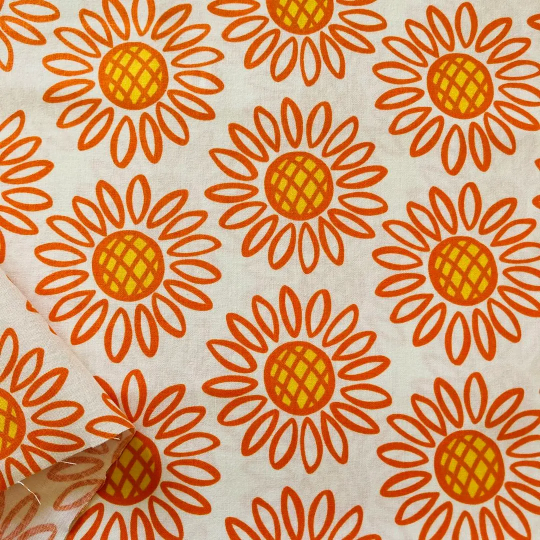 Thumbnail of FIGO White Sunflower Pattern (USA Fabric)