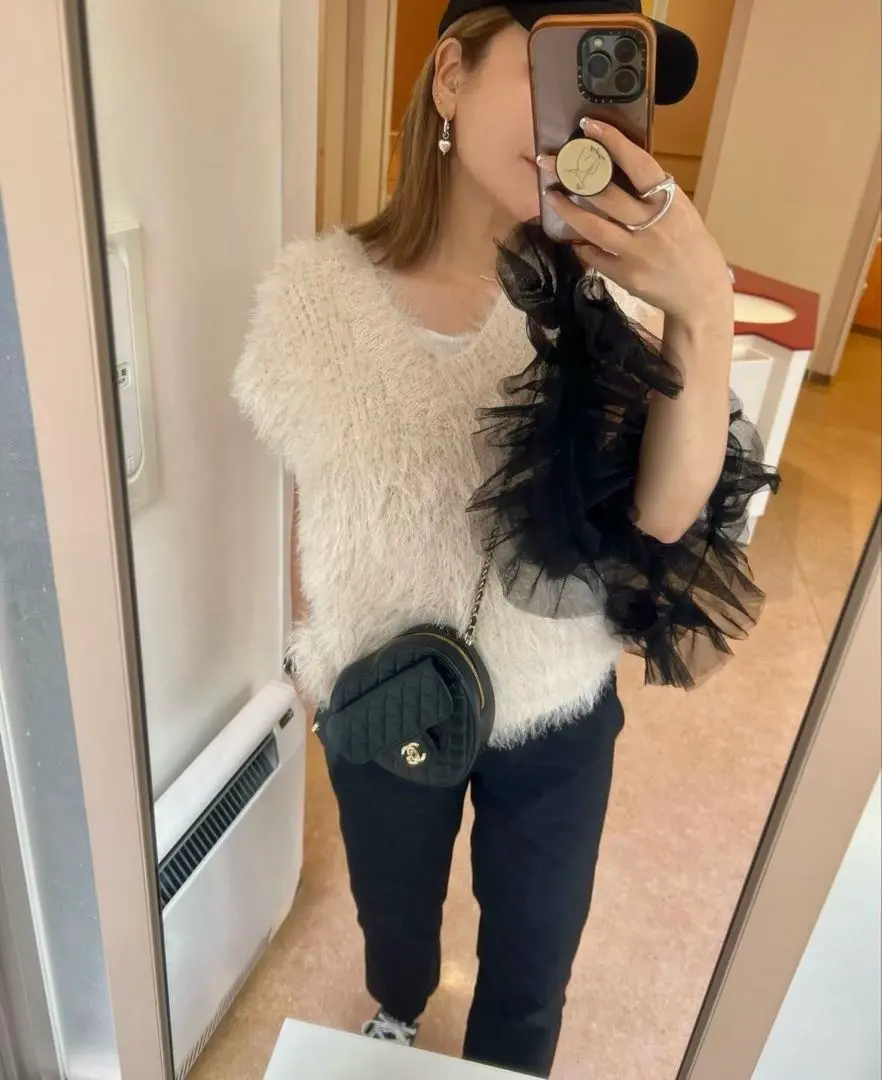 shaggy cardigan(ivory) - BayBee