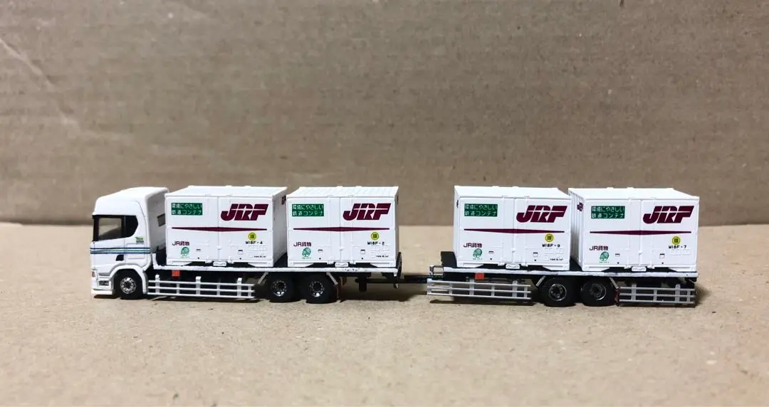 スカニアコンテナ運搬フルトレーラーJRF日本通運トミックス製コンテナ　トラック スカニアコンテナ運搬フルトレーラーJRF日本通運トミックス製