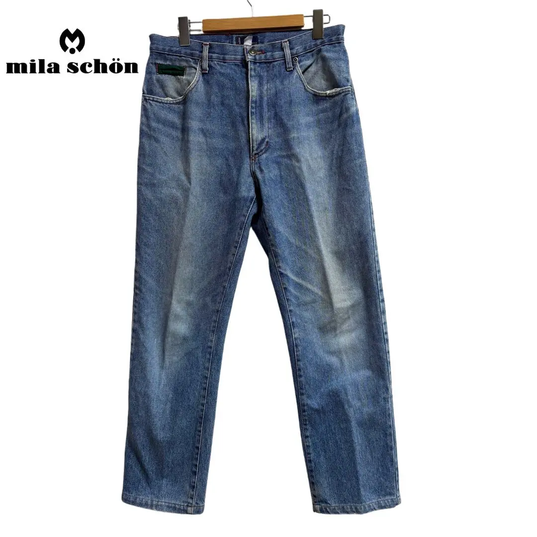 [タグ付き未使用】ミラショーンブルーレーベル デニムワイドパンツ 39600円 タグ付き未使用】ミラショーンブルーレーベル デニムワイドパンツ