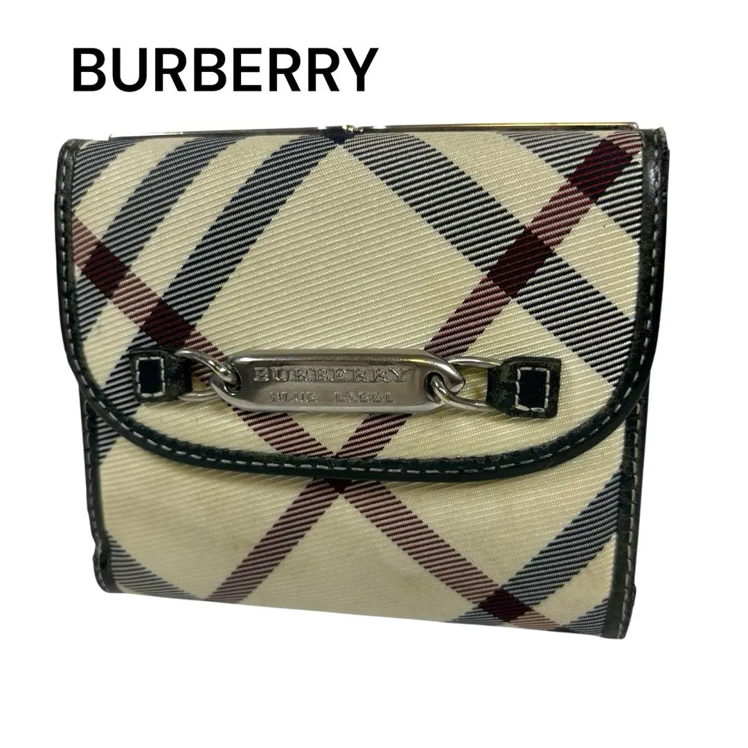 Thumbnail of BURBERRY Blue Label Trifold Wallet Gachaguchi Nova Check