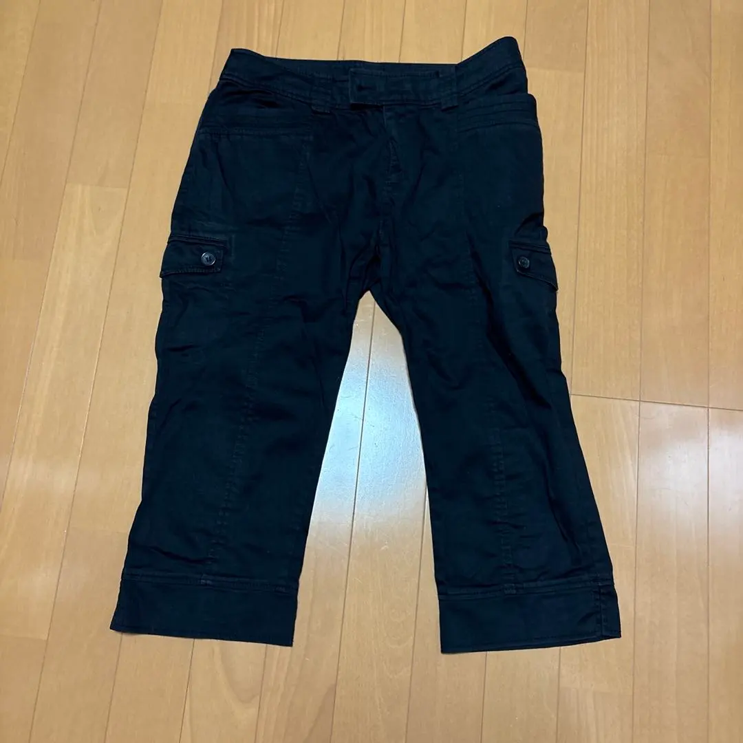 Thumbnail of ALPHA CUBIC Black Cargo Pants (Half Length)