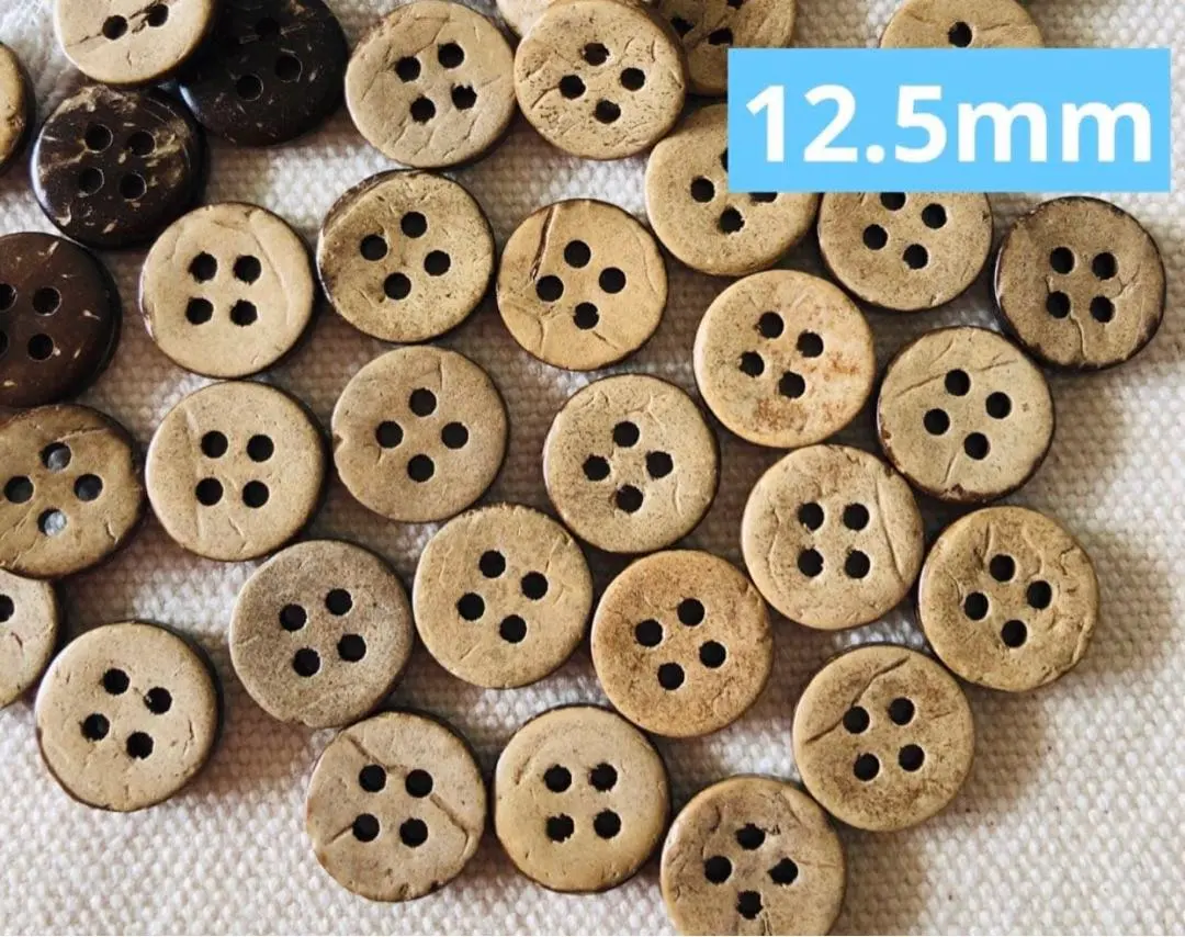 Thumbnail of 304 Craft Coconut Buttons 12.5mm - 30 Pieces