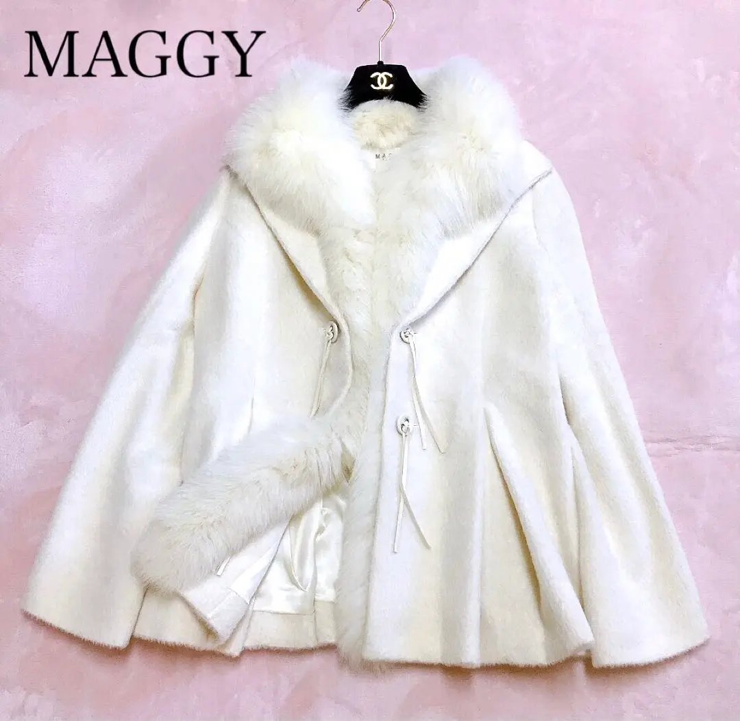 銀座マギーMAGGY adagietto ウール•アンゴラ・ファーコート 銀座マギーMAGGY adagietto ウール•アンゴラ・ファーコート