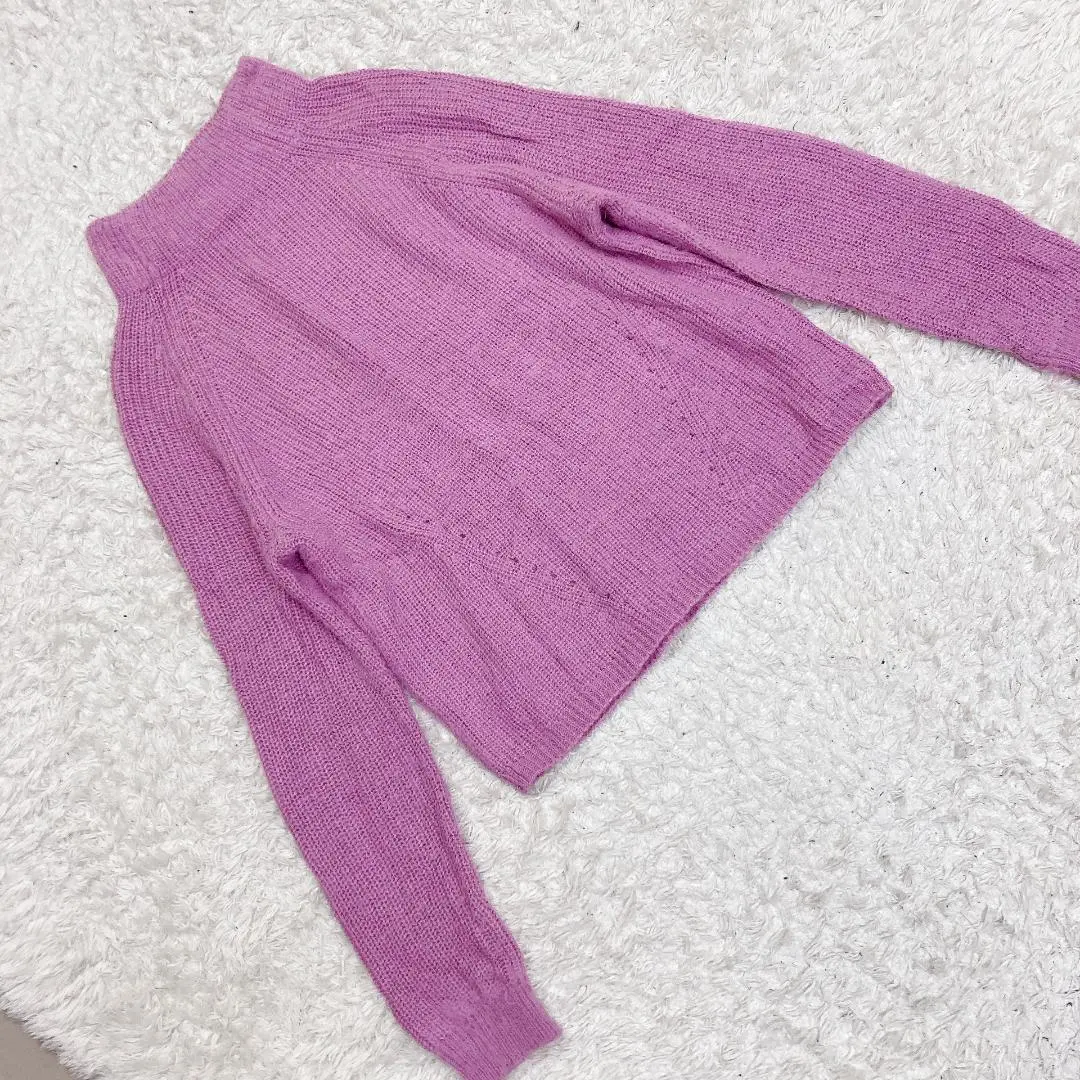 Thumbnail of Comme Ca ISM Knit Long Sleeve Top Lavender Size 9 Simple Vintage