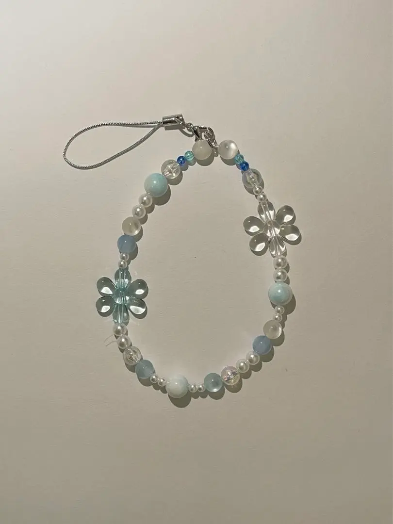 Thumbnail of Big Flower Bead Strap (Light Blue)
