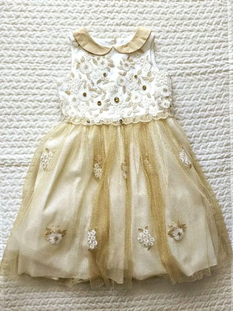 Thumbnail of Children's Dress, One-Piece, Presentation, Wedding, Motherways - 130, Gold