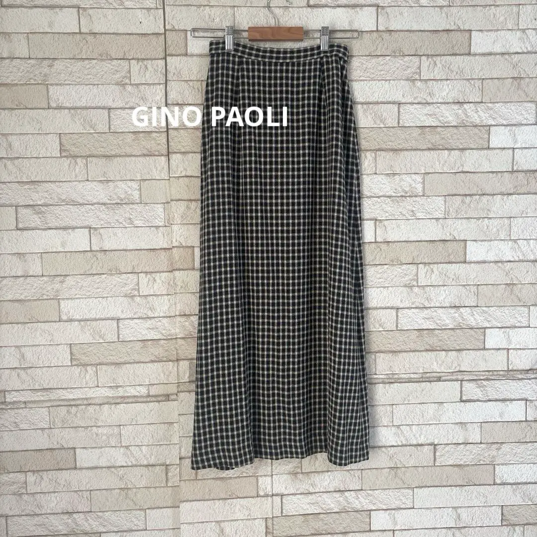 Thumbnail of GINO PAOLI Silk Check Long Skirt, Made in Japan