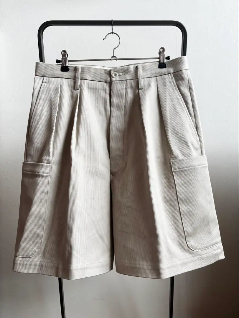 美品】ニート　ハーフパンツ　ハウンドトゥース　ガンクラブチェック　ツータック　L 美品】ニート ハーフパンツ ハウンドトゥース ガンクラブ