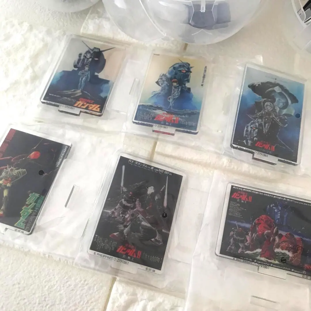 Thumbnail of Gundam gacha poster acrylic stand 45th anniversary 6 pieces new unopened