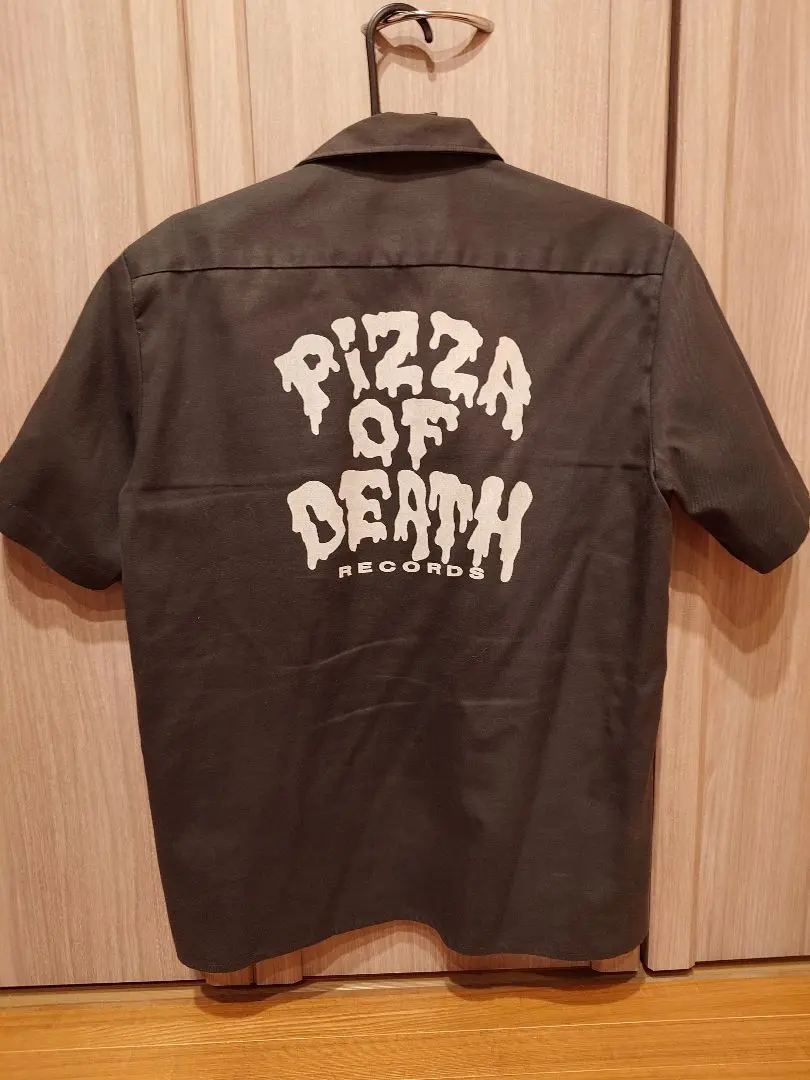 Pizza of Death Records 半袖シャツ ネイビー Pizza of Death Records 半袖シャツ ネイビー