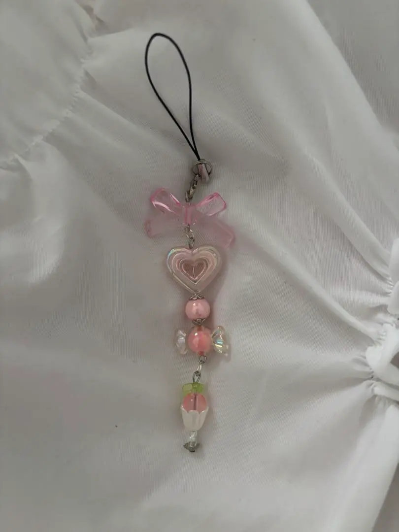 Thumbnail of Beaded Strap/Smartphone Strap (Peach Parfait)