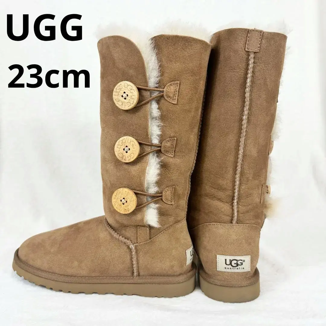 Thumbnail of 【Excellent Condition】UGG Bailey Button Triplet II Suede Boots 23cm