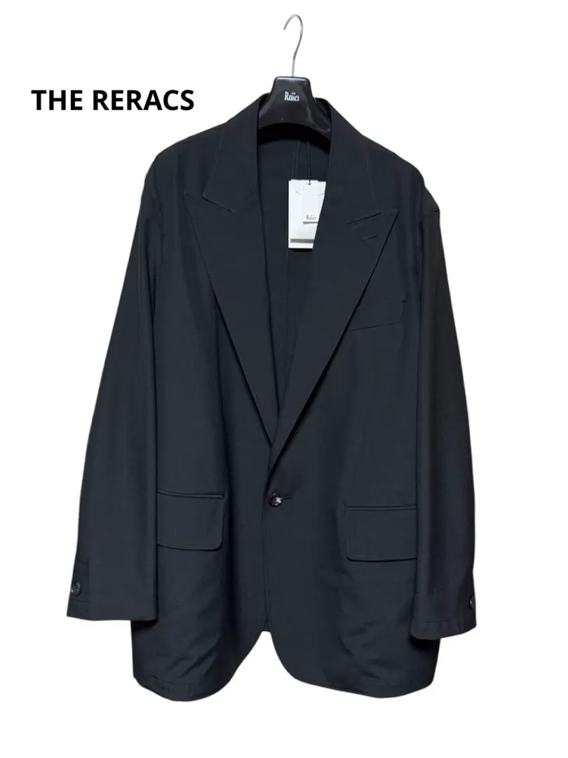 【タグ付き】THE RERACS ダブル ジャケット オーバーサイズ リラクス THE RERACS(ザリラクス) 22SS PEAKED LAPEL DOUBLE BREASTED COAT