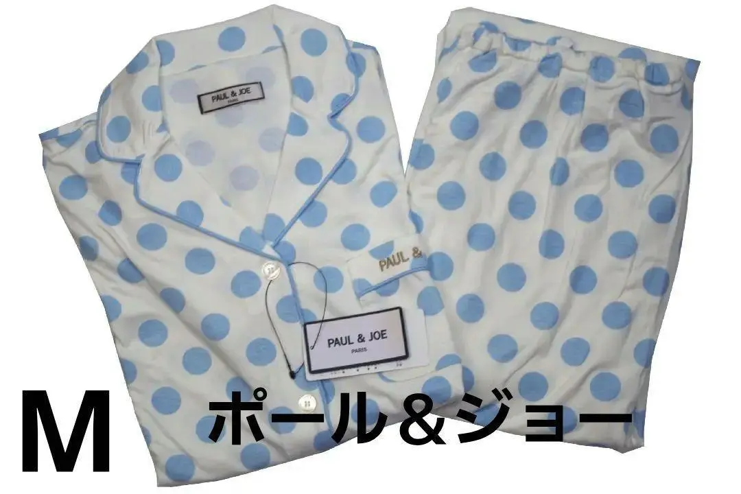 【新品】ポール＆ジョー　秋冬ネル地ネコ型ロゴワッペンパジャマ（L)ネイビー 新品】ポール＆ジョー秋冬ネル地ネコ型ロゴワッペンパジャマ（L