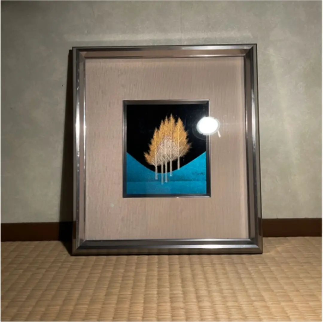蒔絵師 吠木正樹/「静樹/立木」/輪島塗/漆絵/漆額/沈金/漆芸額/額装品 蒔絵師 吠木正樹/「静樹/立木」/輪島塗/漆絵/漆額/沈金/漆芸額